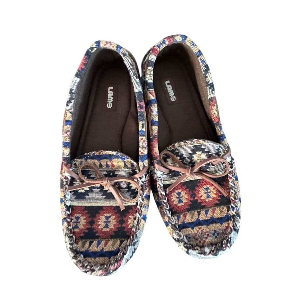LAMO Women's Aztec Moccasin Slippers Size 9.5 Multicolor Casual - Picture 6 of 10
